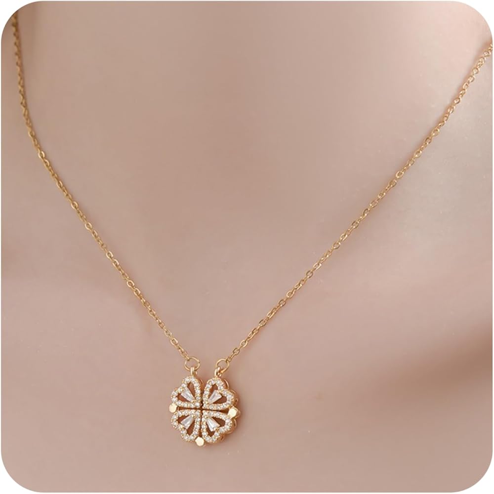 Amazon | [Mesaro] ネックレス レディース ハート ペンダント 四